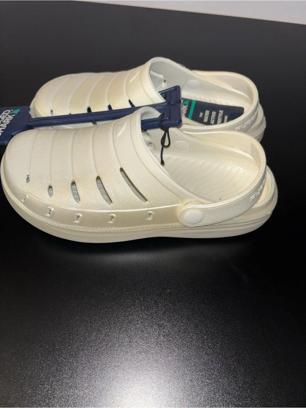 Girls' Shimmering Ivory Sandal & Metallic Ivory Clog Set